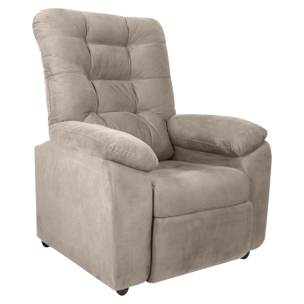 Poltrona Retrátil E Reclinável 88cm Com Pés Multimóveis Cr45263 Bege