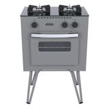 Fogão Portátil 2 Bocas Venax Mini Cook A Gás Grafite