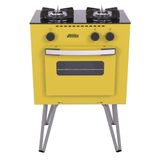 Fogão Portátil 2 Bocas Venax Mini Cook A Gás Glp - Amarelo