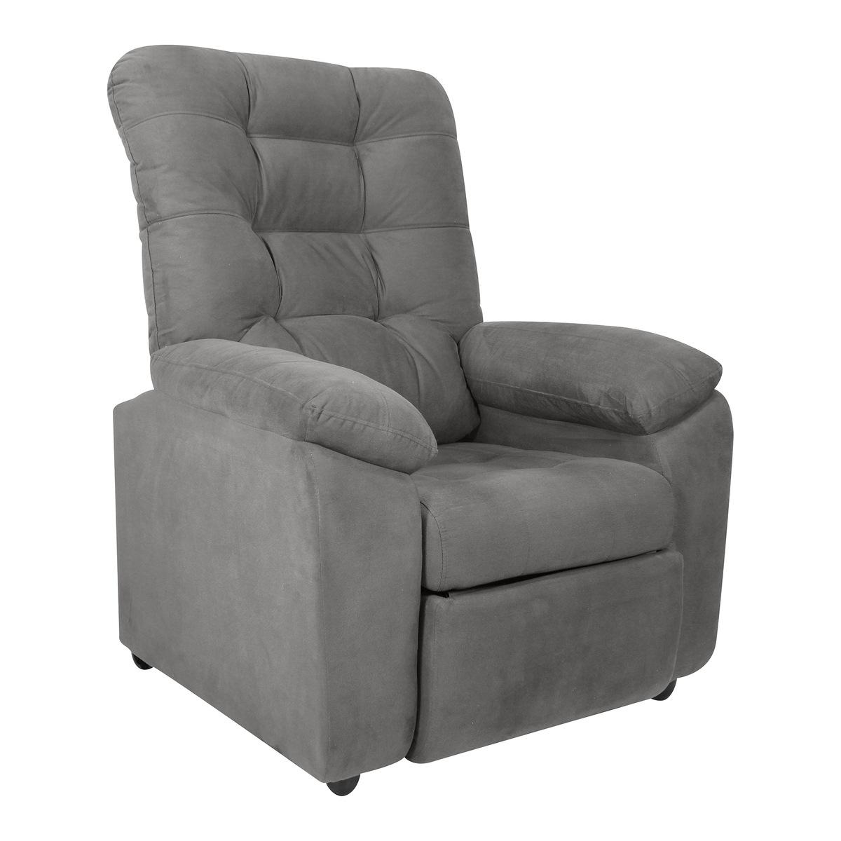 Poltrona Retrátil E Reclinável 88cm Com Pés Multimóveis Cr45263 Cinza