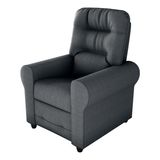 Poltrona Retrátil E Reclinável 83cm Com Tecido Suede Multimóveis Cr45264 Cinza