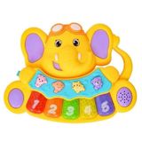 Elefante Teclado Musical Amarelo - Brinkzania