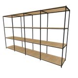 Praleira De Aço Reforçada Mini Porta Pallet 200x60x90 Estante Estoque Bandeja Crua 4 Módulos Conjugados