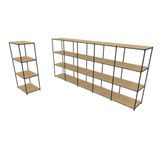 Praleira De Aço Reforçada Mini Porta Pallet 200x60x90 Estante Estoque Bandeja Crua 1 Módulo + 5 Módulos Conjugados