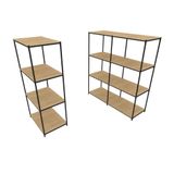 Praleira De Aço Reforçada Mini Porta Pallet 200x60x90 Estante Estoque Bandeja Crua 1 Módulo + 2 Módulos Conjugados