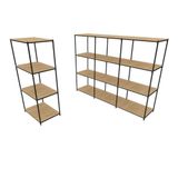 Praleira De Aço Reforçada Mini Porta Pallet 200x60x90 Estante Estoque Bandeja Crua 1 Módulo + 3 Módulos Conjugados