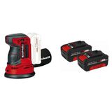 Kit Lixadeira Roto-orbital A Bat Te-rs 18 Li -solo Com Kit Bateria Power X-change 2 Unidades 18v 4,0 Preto