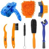 8 Peças Kit De Limpeza De Bicicletas Bmx Mtb Com Pincéis E Limpador De Corrente