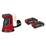 Kit Lixadeira Roto-orbital A Bat Te-rs 18 Li -solo Com Kit Bateria X-change 2 Unidades 18v 2,5ah Preto