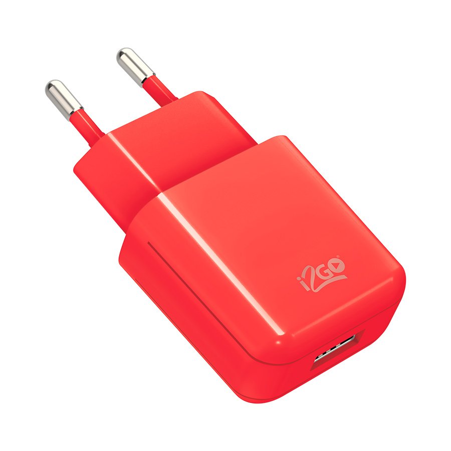 Tomada Usb I2go Vermelho Para Celular