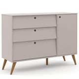 Cômoda Infantil Com Porta Retro Gold Cinza Eco Wood - Matic