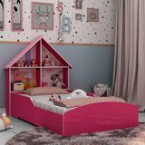 Cama Infantojuvenil Casinha Gelius Móveis Pink Ploc