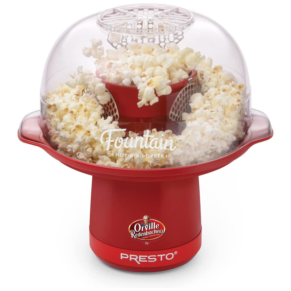 Pipoqueira Elétrica Com Capacidade Para 20 Xícaras E Tampa Multifuncional, 220v 1275w, Presto Orville Redenbacher&#39;s, Vermelha