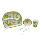 Kit Refeição 5pçs Infantil Bamboo N239549-0 Dino - Quanhe