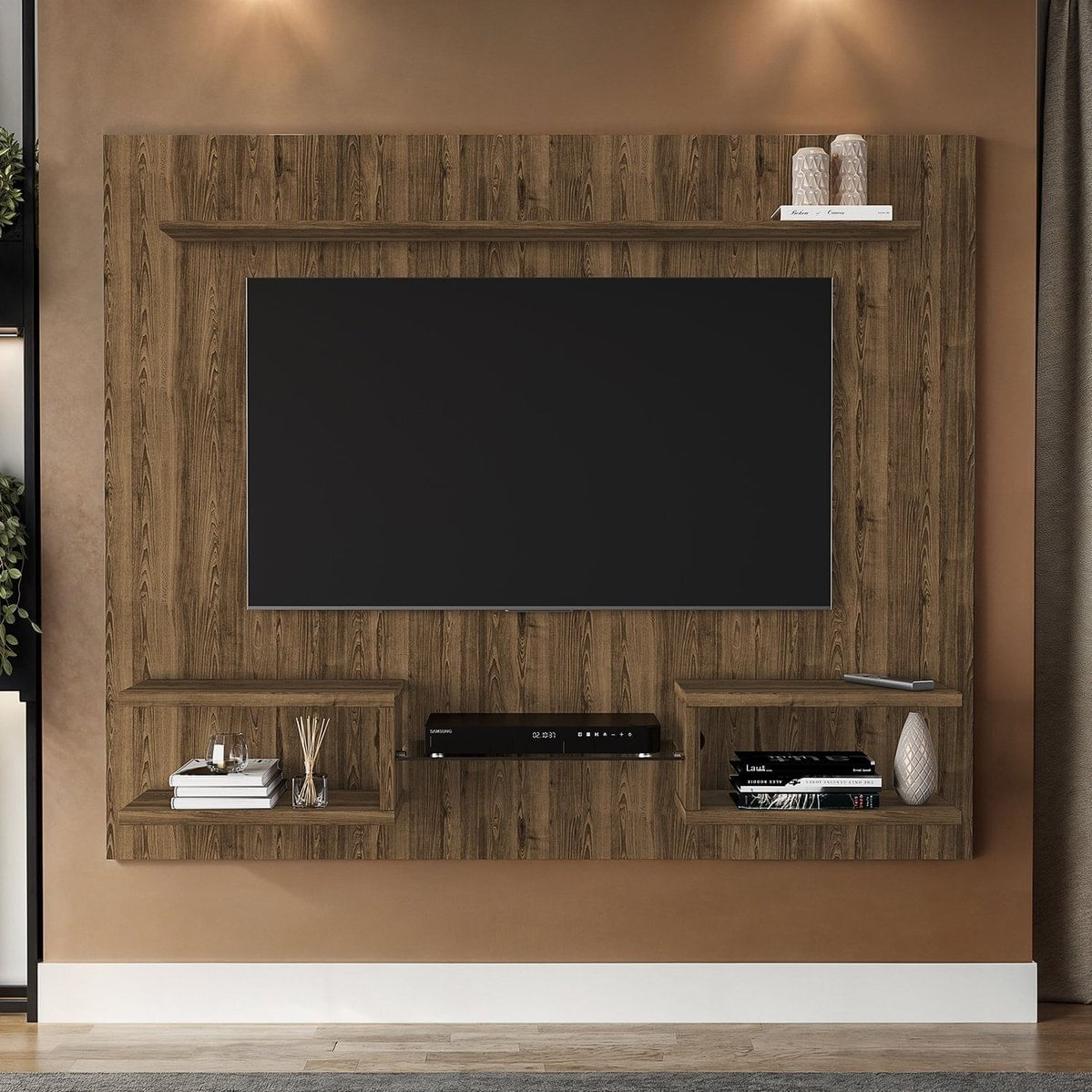 Painel Para Tv Até 55 Polegadas Atlas Ipê