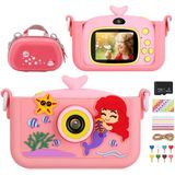Câmera Infantil. Com Camera Case. Capa De Silicone. Foto Do Clipe. 32gb De Moeda E Adesivo De Cartão. Câmera Recarregável E À Prova De Choqu