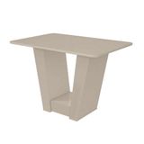 Mesa De Jantar Apogeu 120 Cm Off White Tampo Com Vidro - Lopas