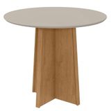 Mesa De Jantar Celebrare 100 Cm Com Tampo Arredondado Amêndoa Clean Off White - Lopas