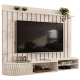 Estante Home Theater Suspenso Ímola Calacata Off White - Madetec