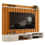 Estante Home Theater Suspenso Ímola Cinamomo Off White - Madetec