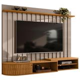 Estante Home Theater Suspenso Ímola Fendi Naturale - Madetec