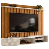 Estante Home Theater Suspenso Ímola Naturale Off White - Madetec