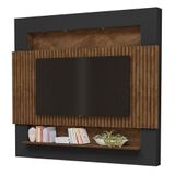 Painel Para Tv Riviera Ripado 2.1 Malbec Preto - Luapa