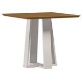 Mesa De Jantar 90x90 Cm Valência Sem Vidro Off White Ype - New Ceval