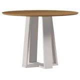 Mesa De Jantar 100x100 Cm Isabela Sem Vidro Off White Ype - New Ceval