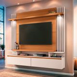 Painel Para Tv Home Suspenso Ambiente Cosmo Cinamomo Off White - Hb Móveis