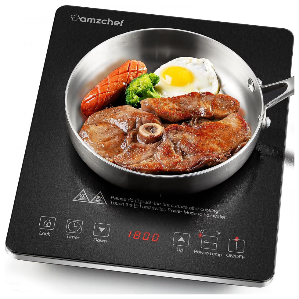 Cooktop De Inducao Portatil 1 Queimador, 1800w, 110v, Chef, Preto