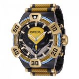 Relogio Masculino Analogico De Quartzo 52mm, Invicta Marvel X Men Wolverine 41155, Preto E Dourado