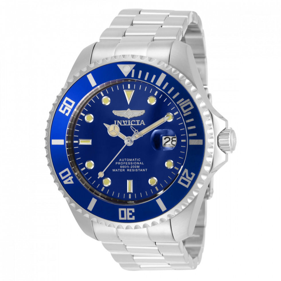 Relógio Masculino Automático Pro Diver, Invicta Zg 35718, Prata E Azul