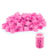 Copos De Tinta De Tatuagem Tnbueno 300 Unidades Descartáveis De Silicone Rosa