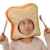Chapéu De Fantasia Beesum 2023 Cute Toast Plush Bread Para Adultos