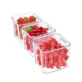 Organizador De Geladeira, Gaveta, Divisória, Cubo, Compartimentos Removíveis, Pacote Com 3