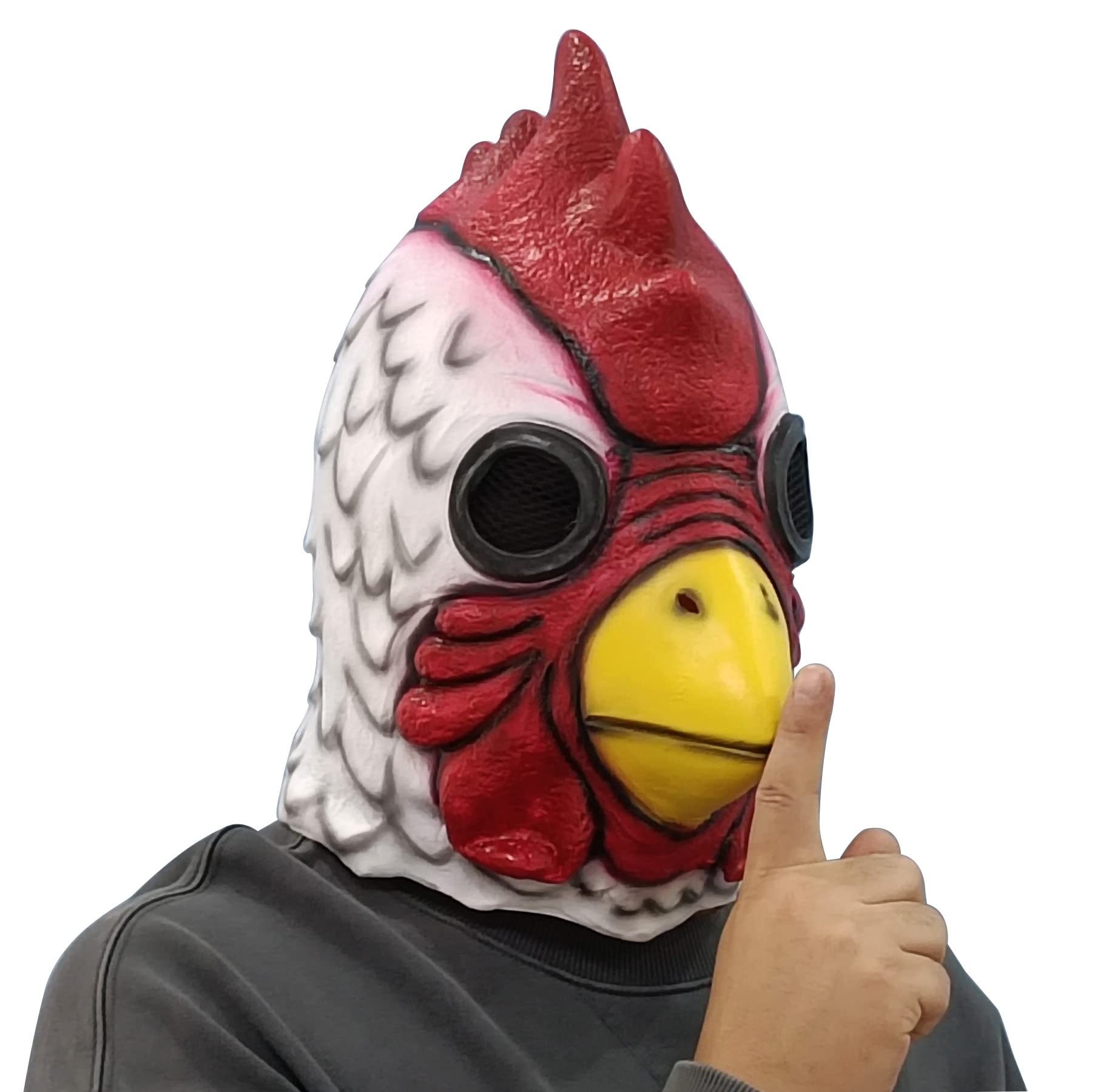 Máscara Beesum 2023 Latex Rooster Head Para Fantasia De Halloween