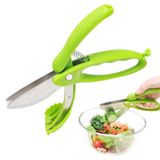 Tesoura De Salada Luvcosy Double Blade Em Aço Inoxidável