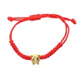 Pulseira Charm Zodiac Chinese Zodiac Tiger Year Red String 20cm