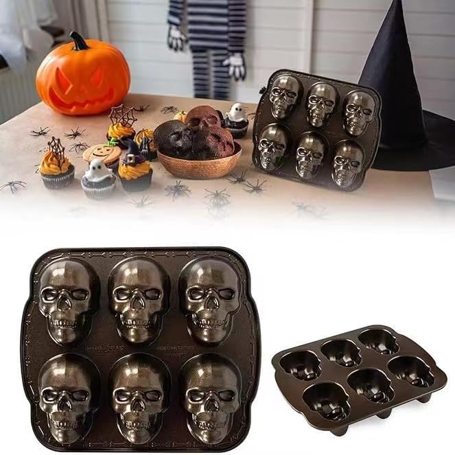 Assadeira Pet&#39;s Wyndell Halloween Skull 3d Alloy Brown