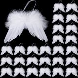 Enfeite Acro Nubes Angel Wings Árvore De Natal De 12 Cm Branca