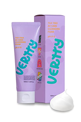 Vertty Tea Tree Espuma De Limpeza Vegana  Controle Diário De Óleo C