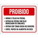 Placa Poribido Urinar Pular Piscina Óleo Bronzeador 27x35