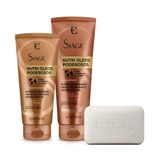 Combo: Shampoo Óleos 250ml + Condicionador Nutri Óleos Poderosos 200ml + Sabonete Em Barra 80g