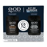 Creme De Barbear Qod Barber Shop Shaving Cream Para Pele Sensível 100g E Loção Pós Barba Qod Barber Shop After Shave Refrescante E Cicatrização 100g