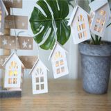 Led Wooden House Light String, Home Decoration Colorido