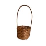 Cesta Redonda De Bambu 14 X5cm Decorativo Páscoa Festa