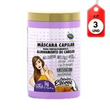 Kit C/03 Gota Dourada Escova Máscara Capilar 1kg