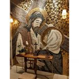 Mosaico Encontro De Jesus E Maria - Quarta Estação Da Via Sacra Tamanho 150x230cm
