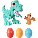 Play-doh Dino Crew Crunchin&#39; T-rex Toy For Kids 3 Years And Up With Funny Dinosaur Sounds And 3 Eggs, 2.5 Onças Cada, Não Tóxico